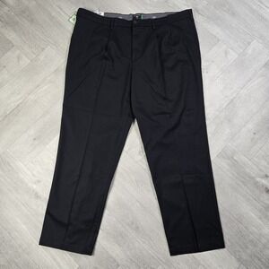 New! Dockers 44X32 Classic Fit Pleated Iron Free Khaki Flex Comfort Waistband